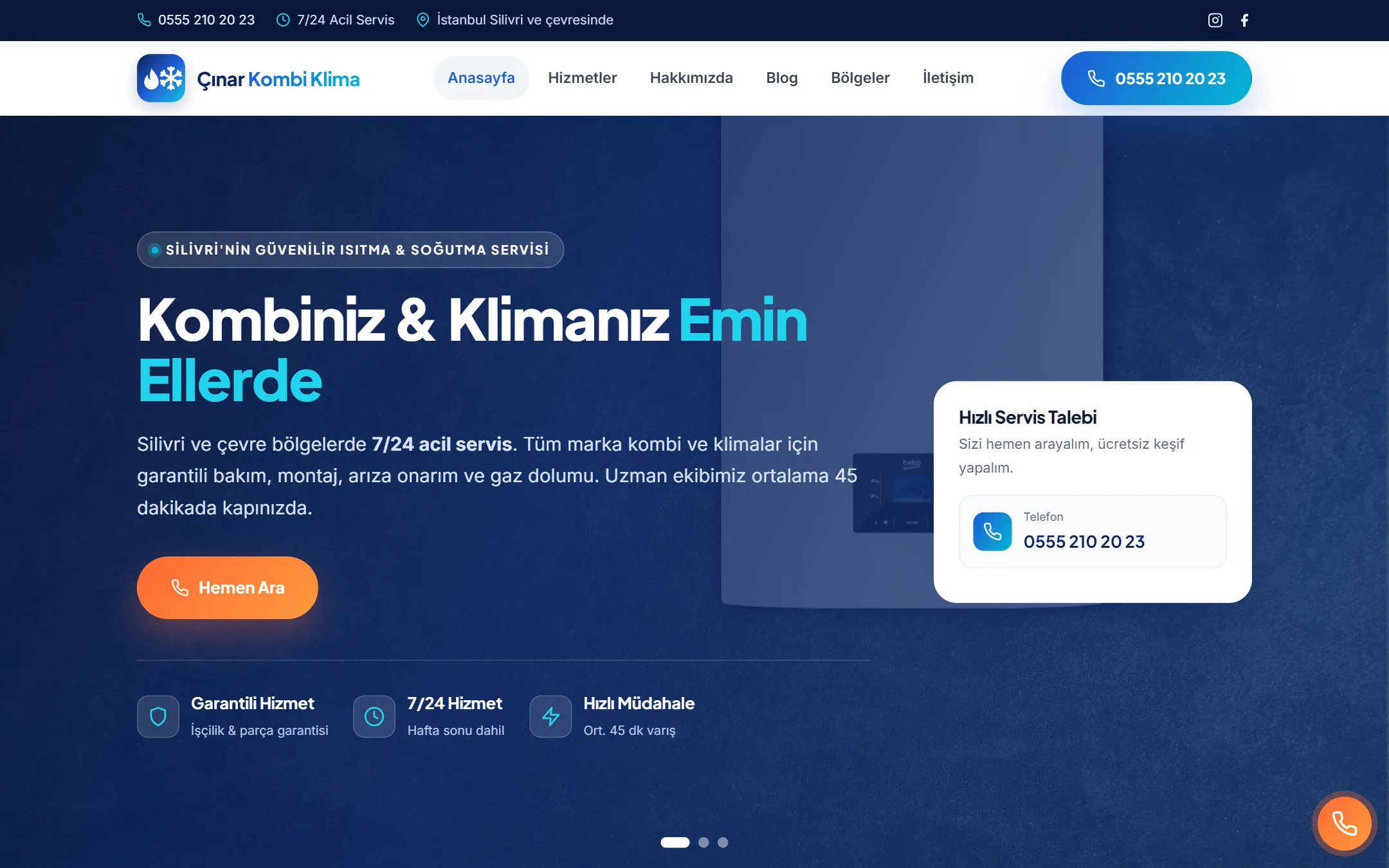 Çınar Kombi Klima Servisi — Kurumsal