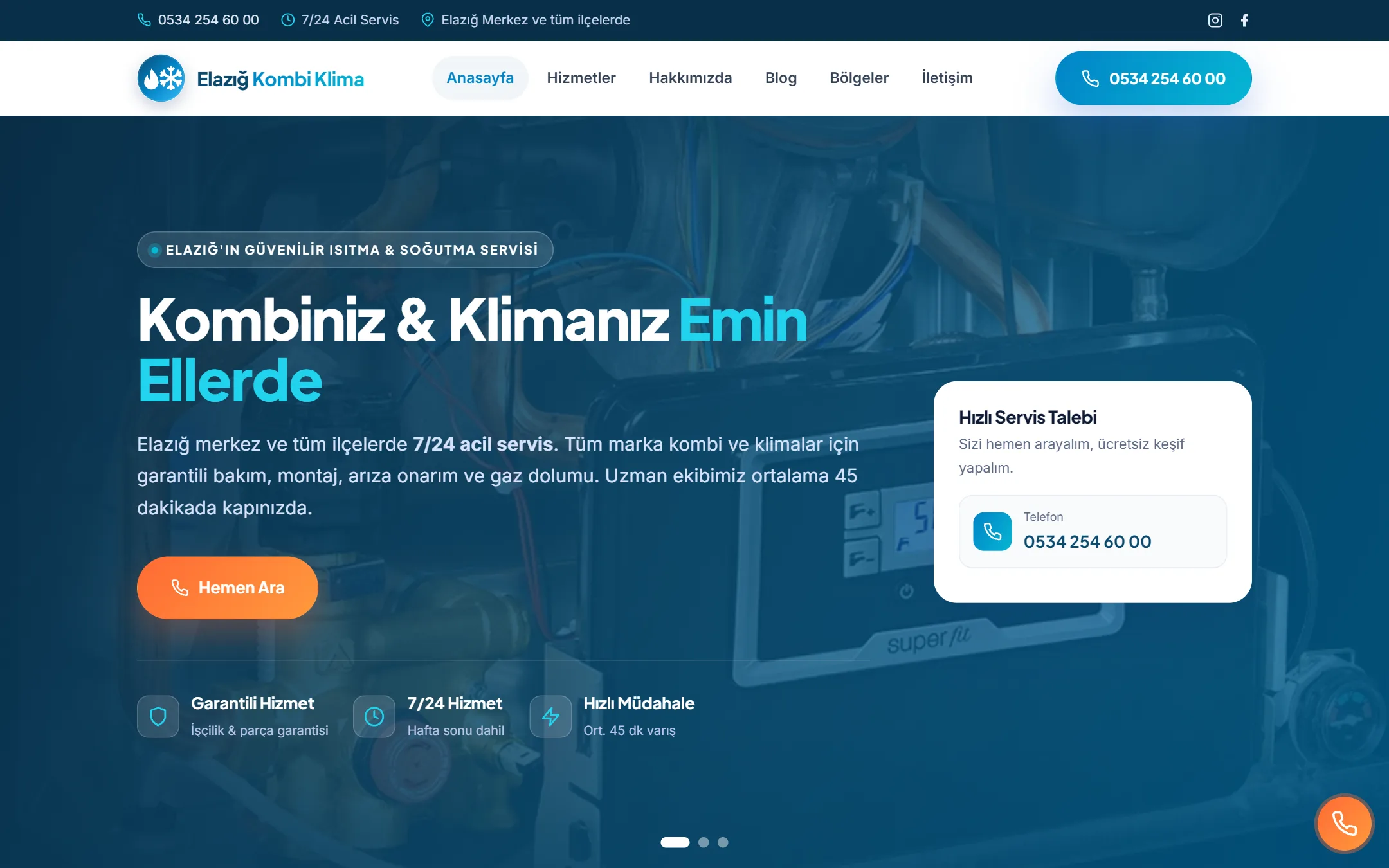Elazığ Kombi Klima Servisi — Kurumsal